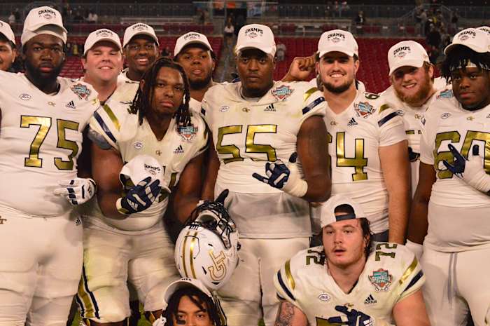 Georgia Tech after winning the Gasparilla Bowl